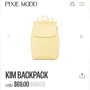 Pixie Mood vegan yellow lemonade Kim backpack crossbody convertible bag